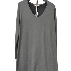 LOFT Charcoal Long Sleeve Dress